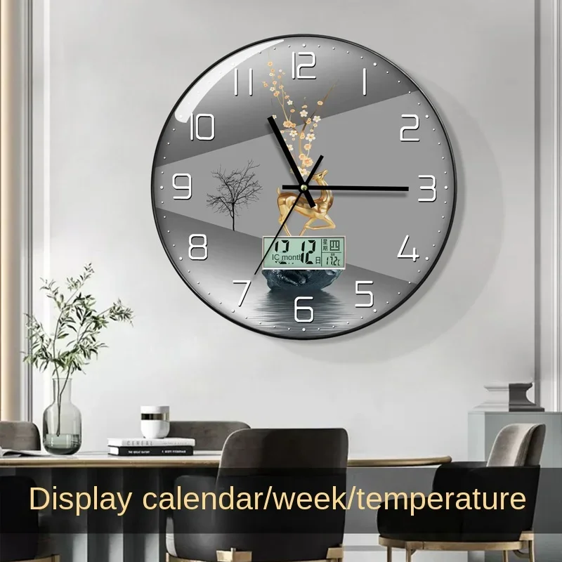 Luxury Lifestyle Watches - ساعة حائط لغرفة المعيشة مع تقويم